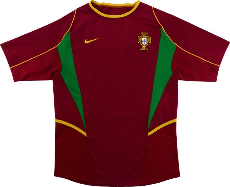 Tailandia Camiseta Portugal Primera Equipación Retro 2002 Rojo